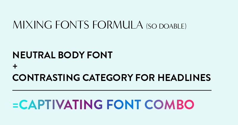 Mixing Fonts Formula