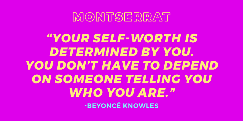 Image of Montserrat font in Beyonce Knowles quote