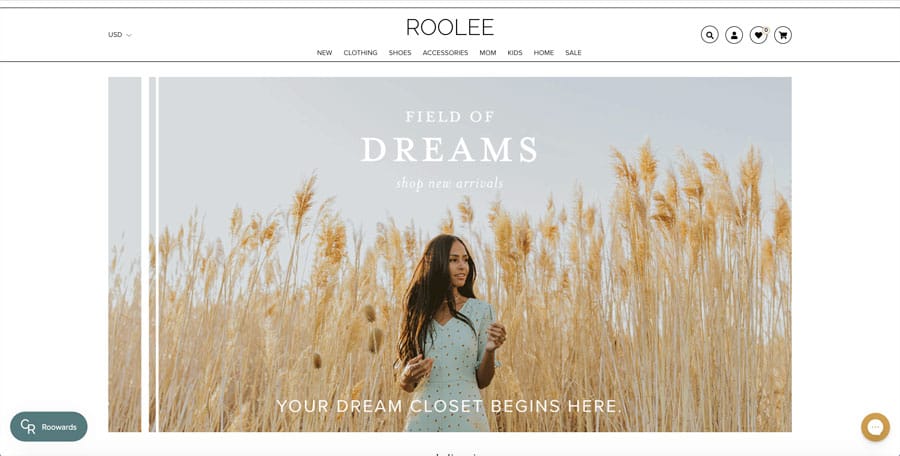 Roolee.com home page