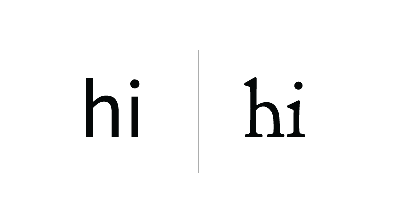 Image of sans-serif and serif font